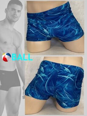 Ball Square Cut Swimsuit 32-38" waist Gently worn Nylon/spandex No size